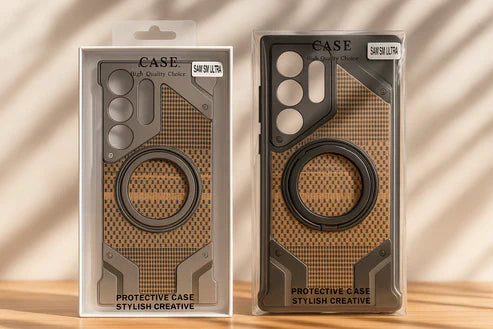 Heavy-Duty Armor Woven Back Case – Magnetic Ring Edition